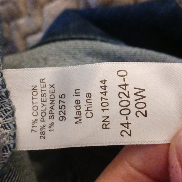 ****Jessica London Dark Blue Jean Jacket Plus Size 20W - Picture 3 of 8